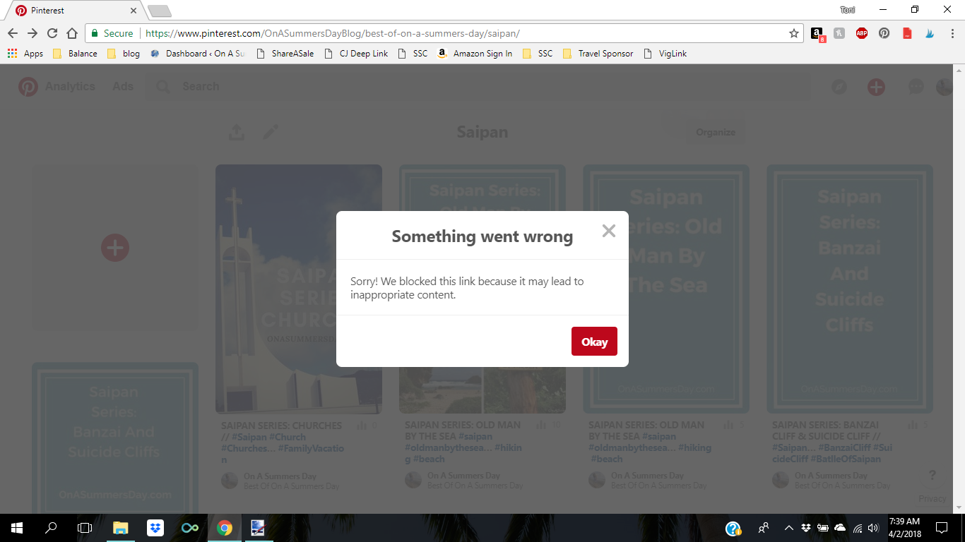 Pinterest, Blogging