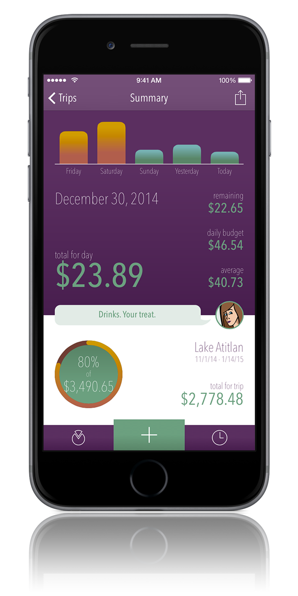 TrailWallet app for smartphones